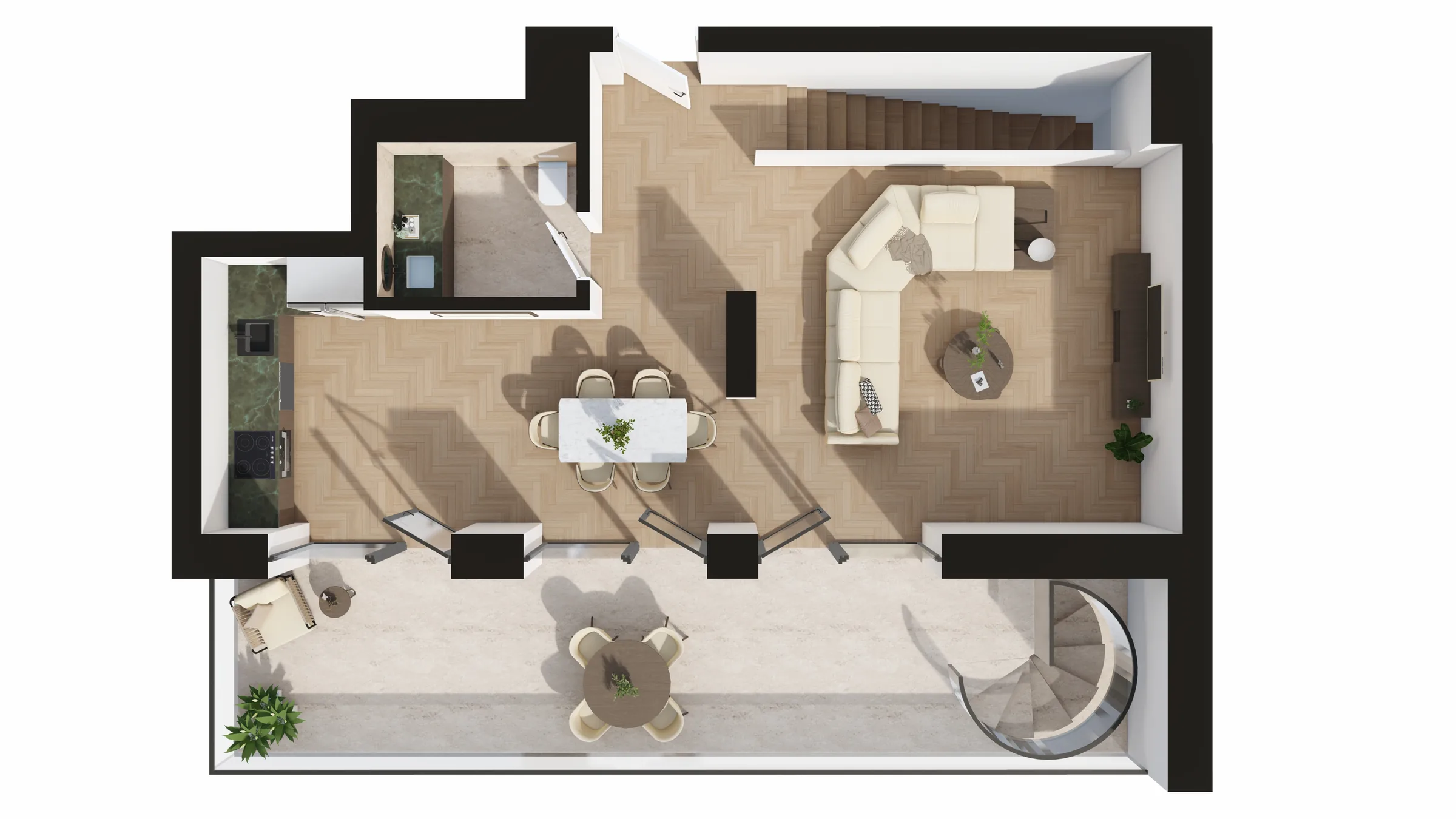 Upper level plan — apartment 54